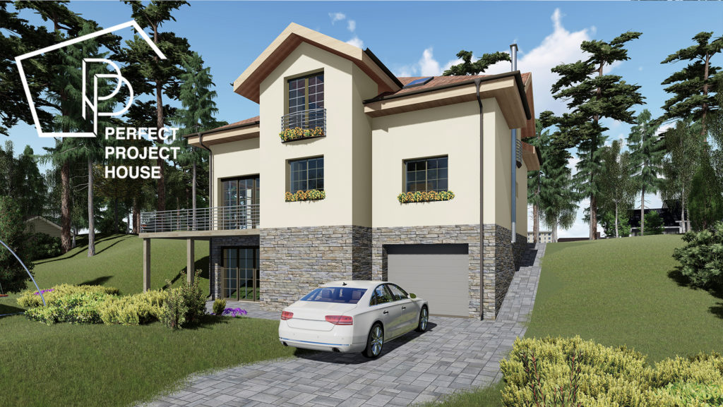 Проект коттеджа в 2 этажа с гаражом - фото Планировка двухэтажного дома с гаражом