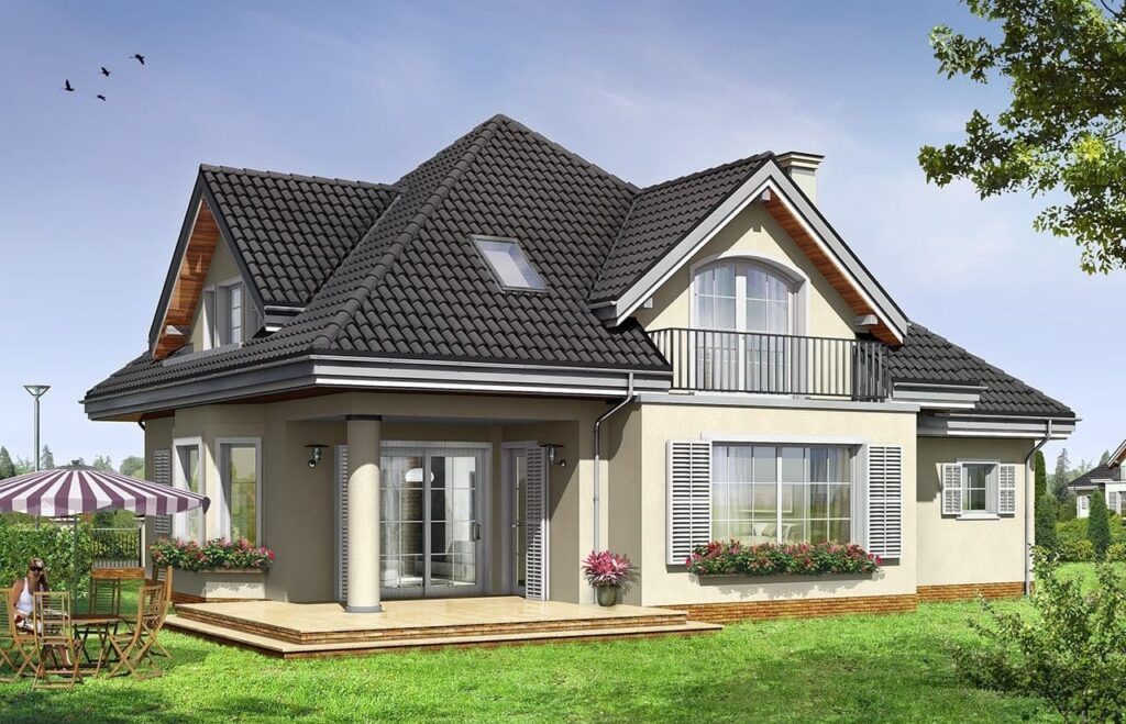 Проект дома с мансардным этажом в Минске - фото Фото проекта дома с мансардным этажом