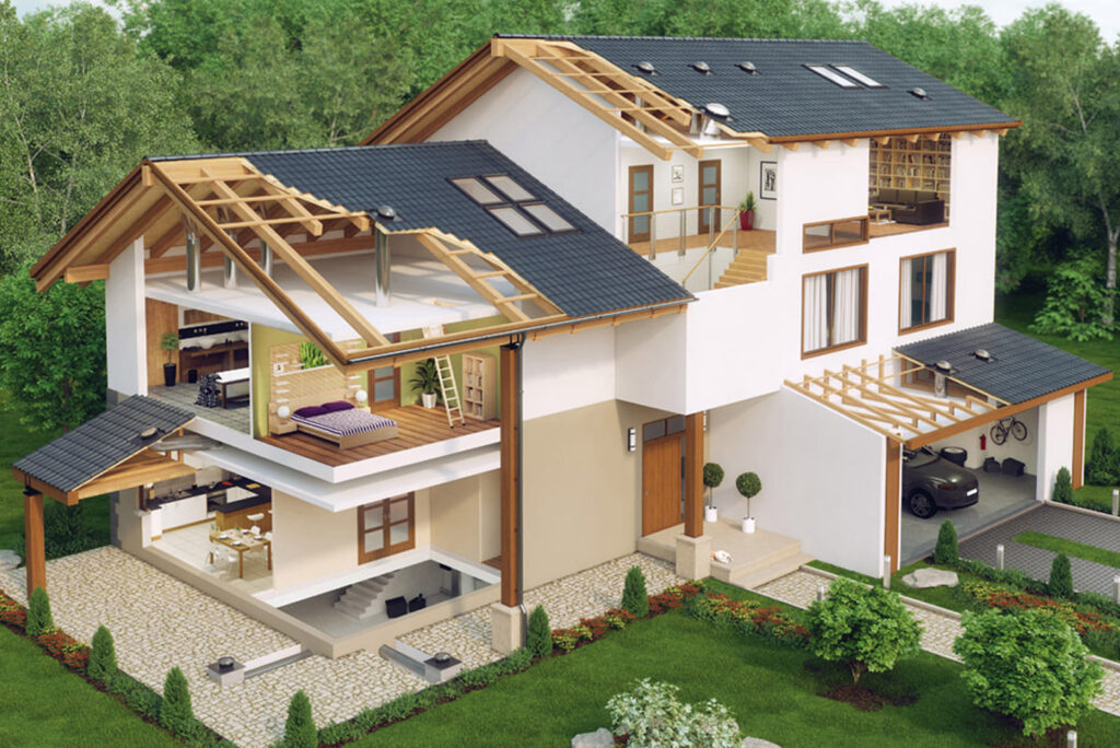 Фото построенного дома на 200 м2 Строительство большого дома на 200 квадратов - фото