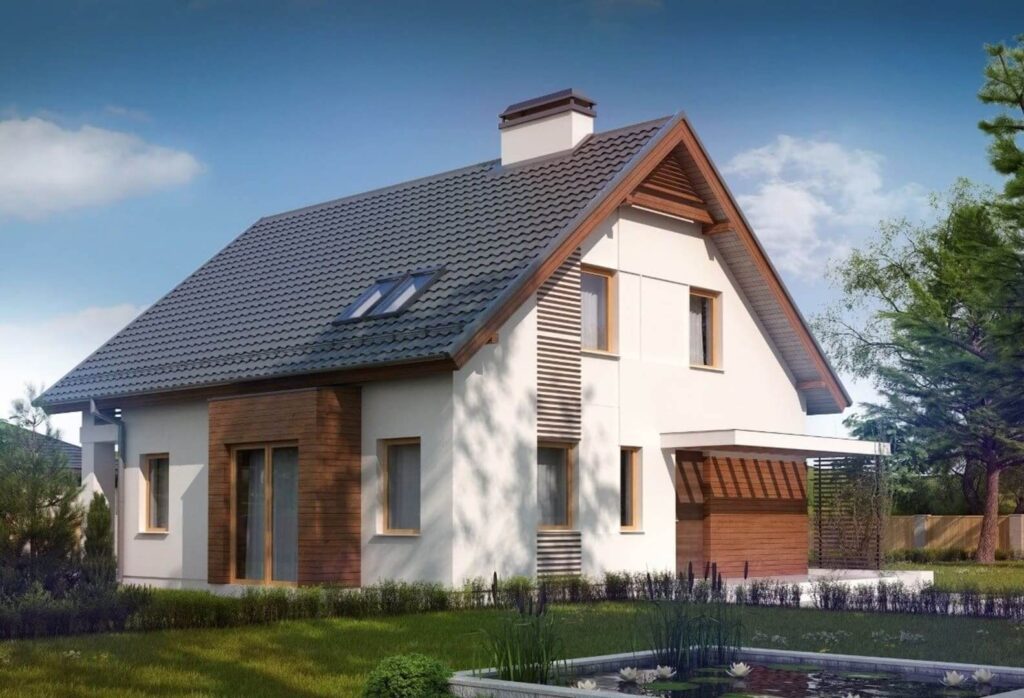 Фото дома с мансардным этажом Строительство дома с мансардой - фото