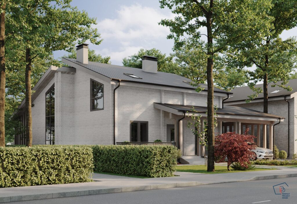 Фото дома с металлочерепицей Пример проекта дома с металлочерепицей