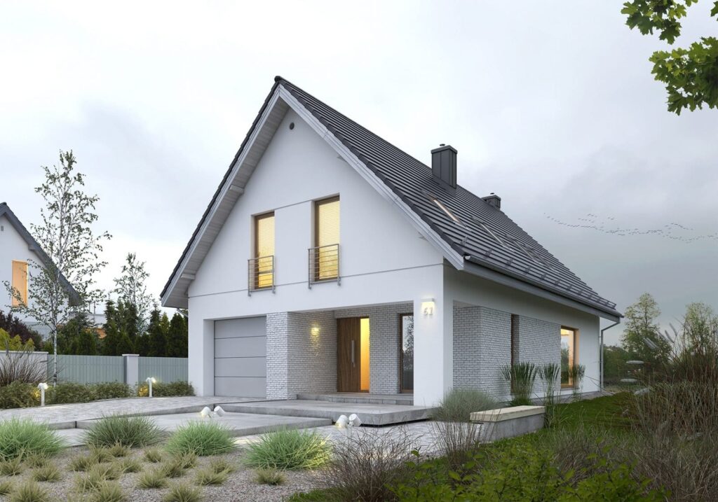 Пример готового проекта дома из пеноблоков - фото Фото примера пеноблочного дома