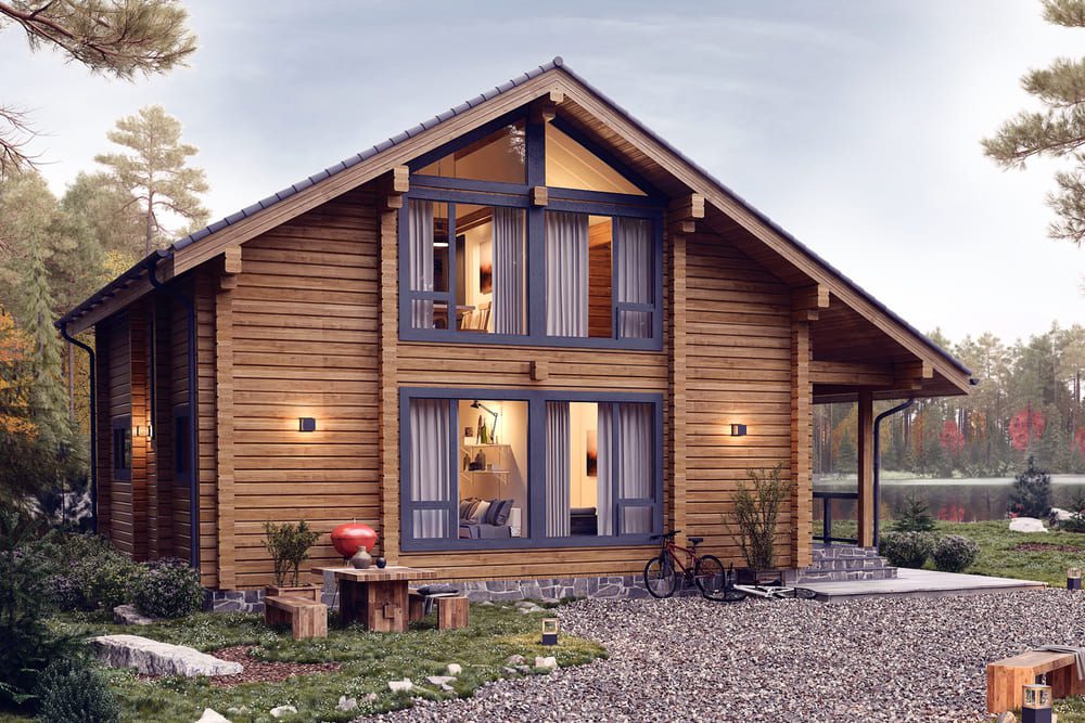 Фото построенного дома из бруса Дом из бруса