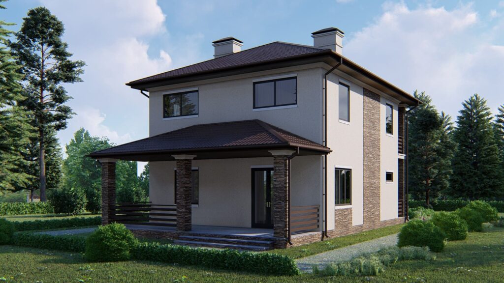 Фото дома из арболита Пример дома из арболита