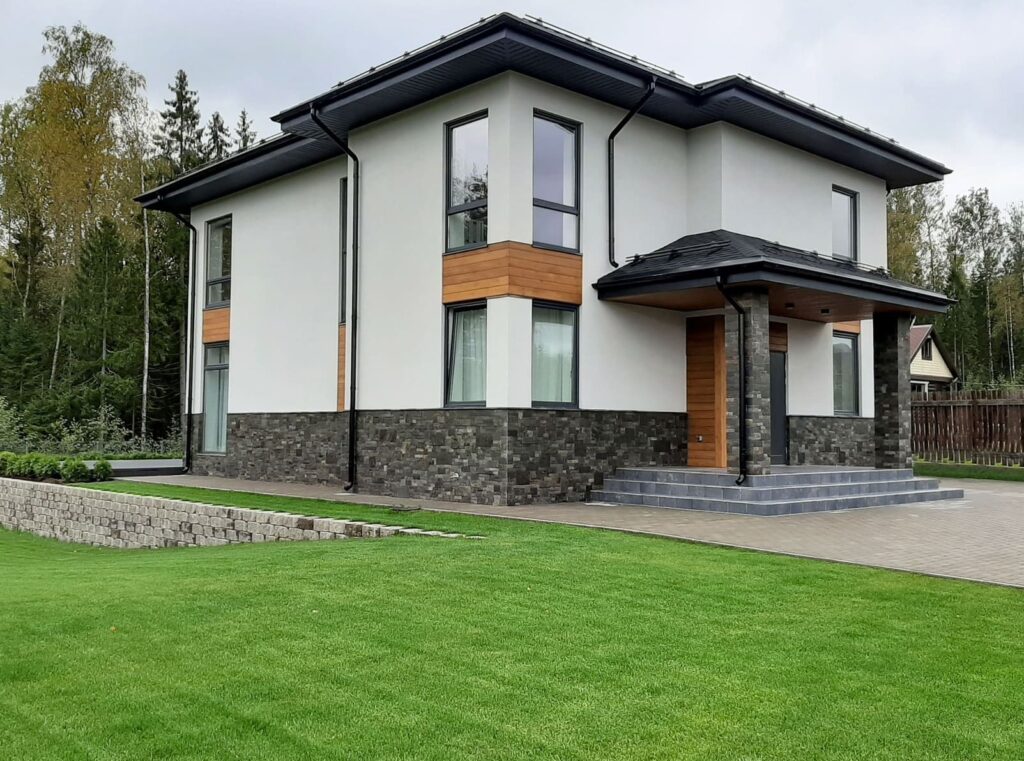 Фото построенного дома из газосиликата Пример построенного дома из газосиликатных блоков