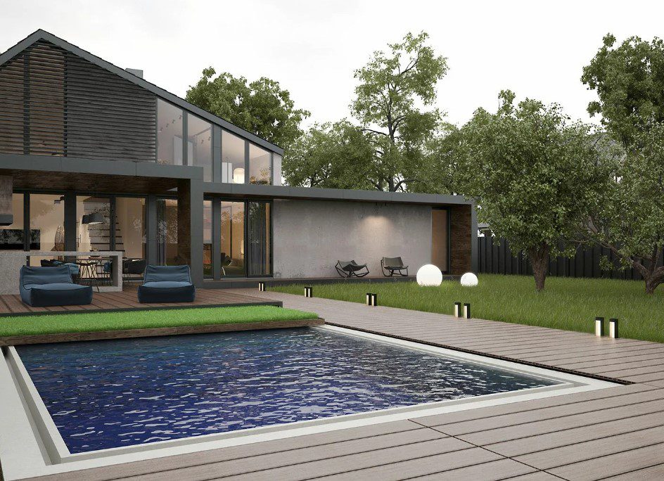 Фото проекта дома с бассейном Пример проекта дома с бассейном